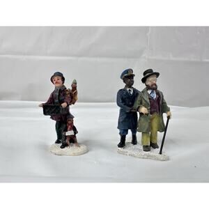 Lemax Christmas Organ Grinder Street Performer Monkey Policeman Porter Blind Man